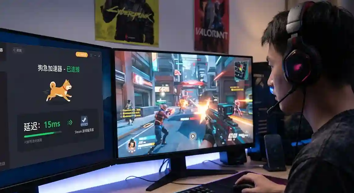 使用狗急加速器打游戏稳定流畅
